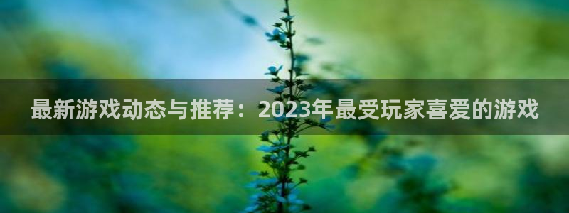 蓝冠娱乐平台注册：最新游戏动态与推荐：2023年最受玩家喜爱